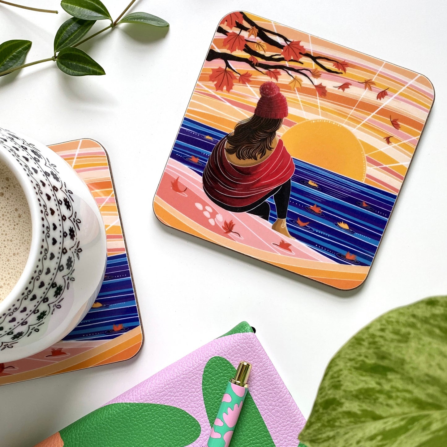 Cornwall Studios - Autumn Sunshine Melamine Coaster