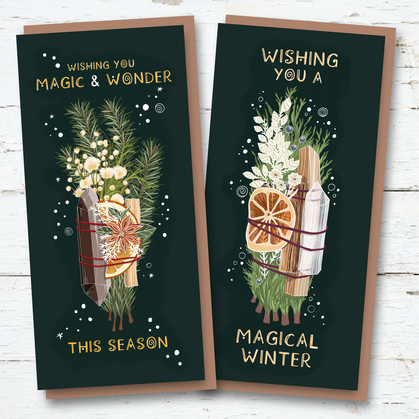 Smoke Sticks, Smudge Sticks Christmas Cards