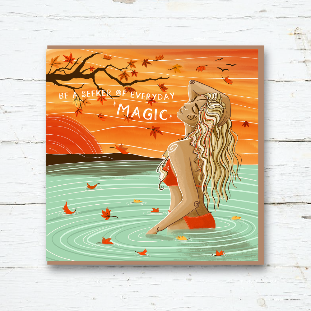 Cornwall Studios Magic Seeker wild swim outdoor nature loving card