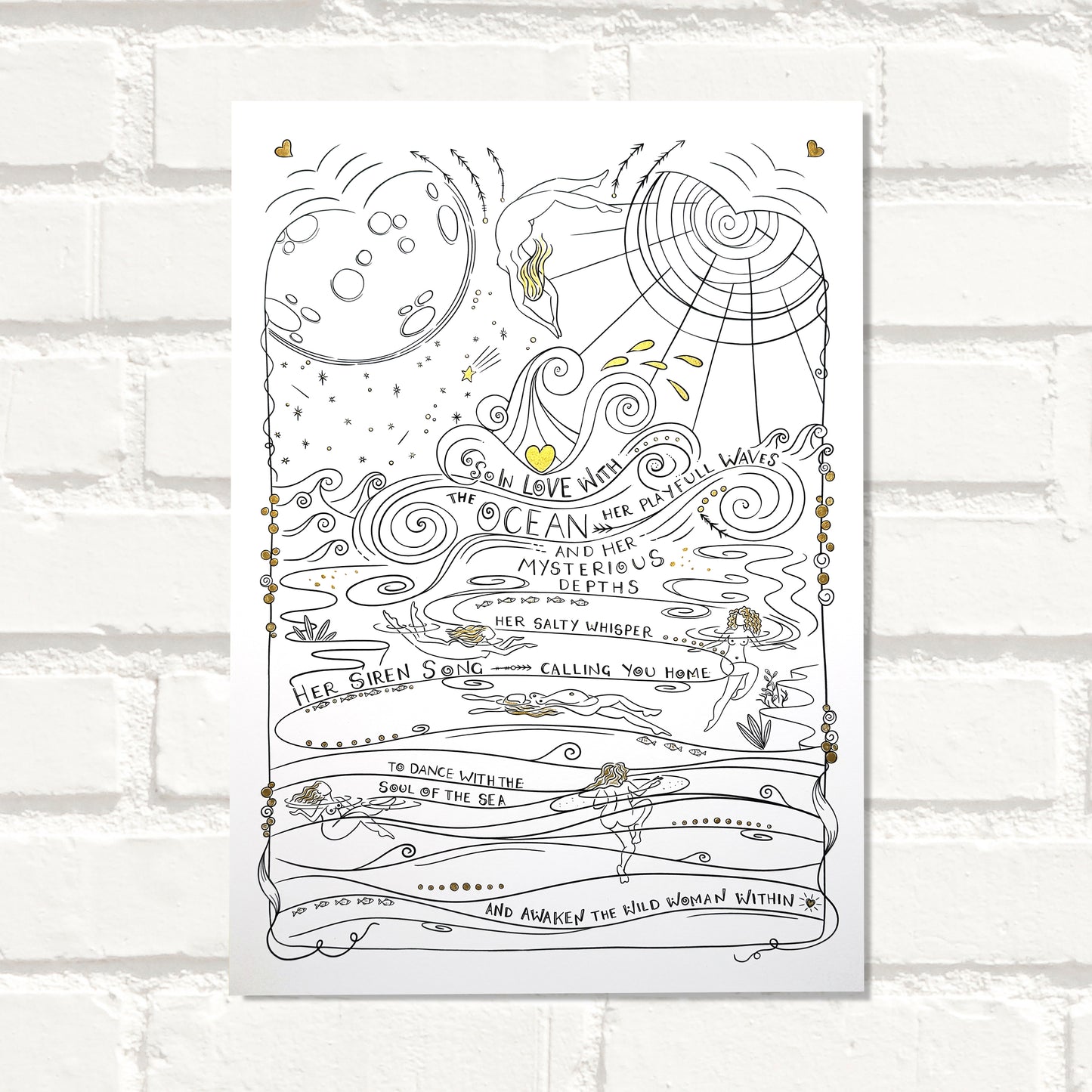 Cornwall Studios Wild Swimming Art Print