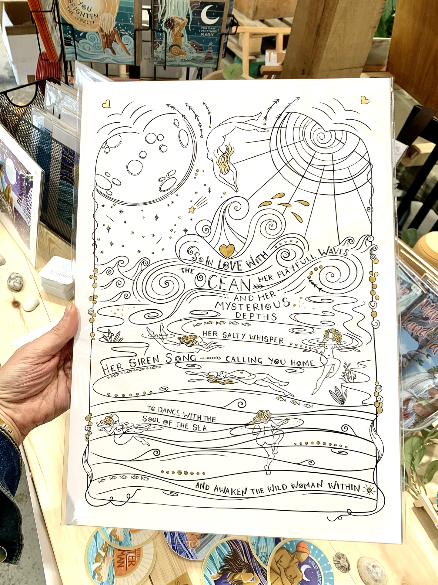 Cornwall Studios Wild Swimming Art Print
