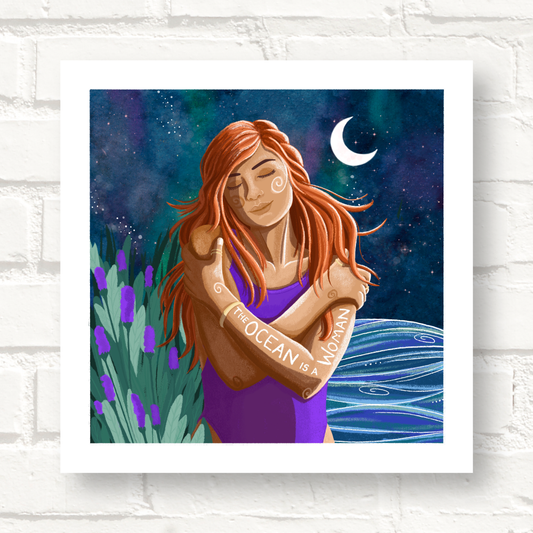 Cornwall Studios Art Print - The Ocean Is A Woman