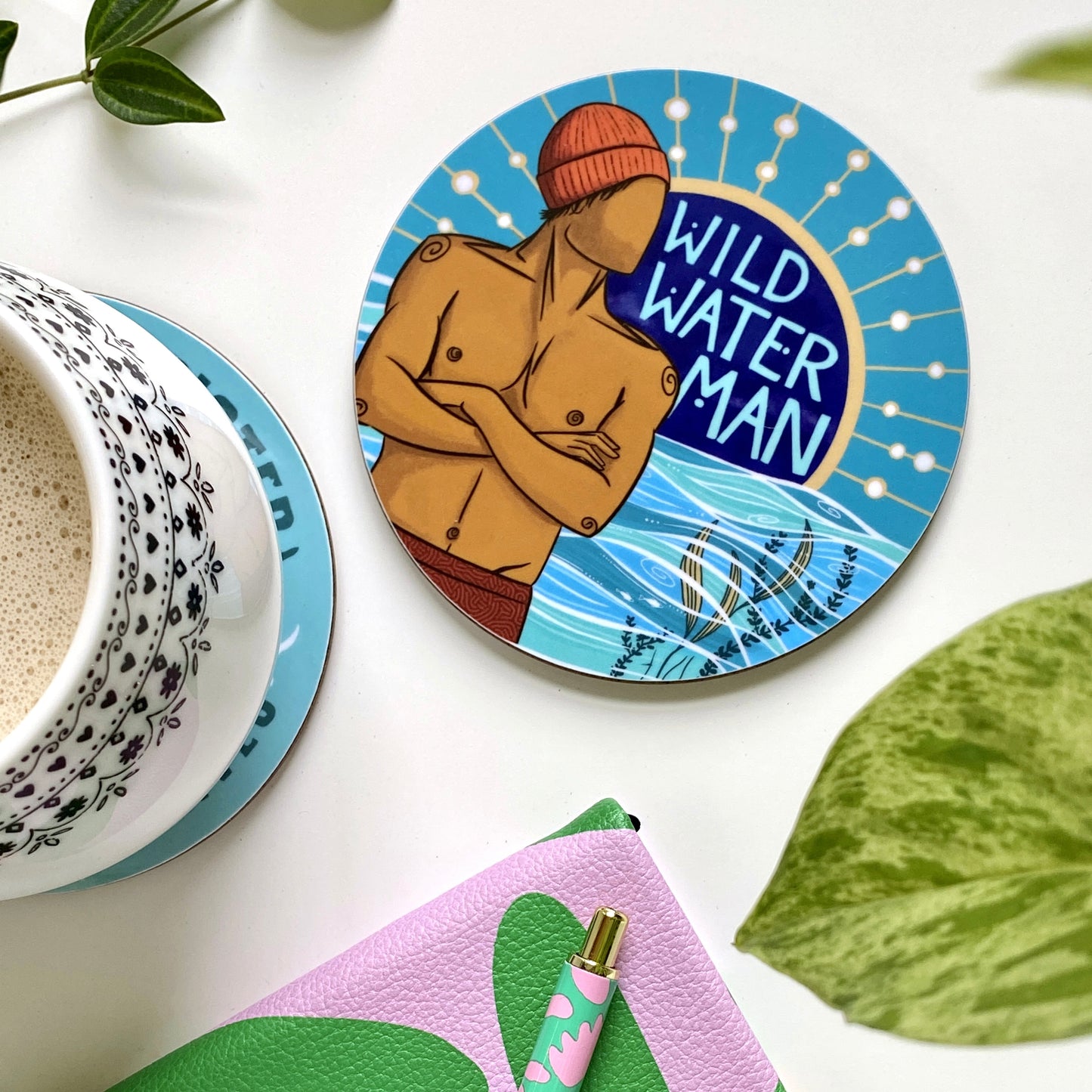 Cornwall Studios - Wild Water man Coaster - cold water swimming