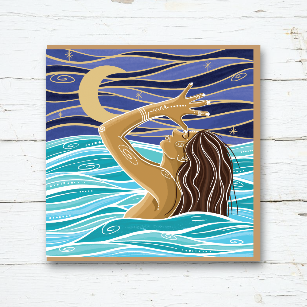 Cornwall Studios - outdoor Swimming greetings card