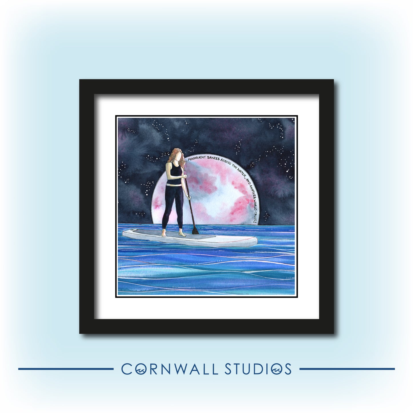 Moonlit Paddle Giclee Art Print