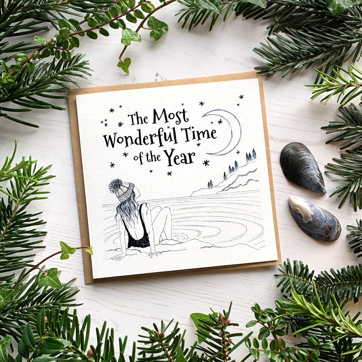 Wild Swimming Christmas Card - Cold Water