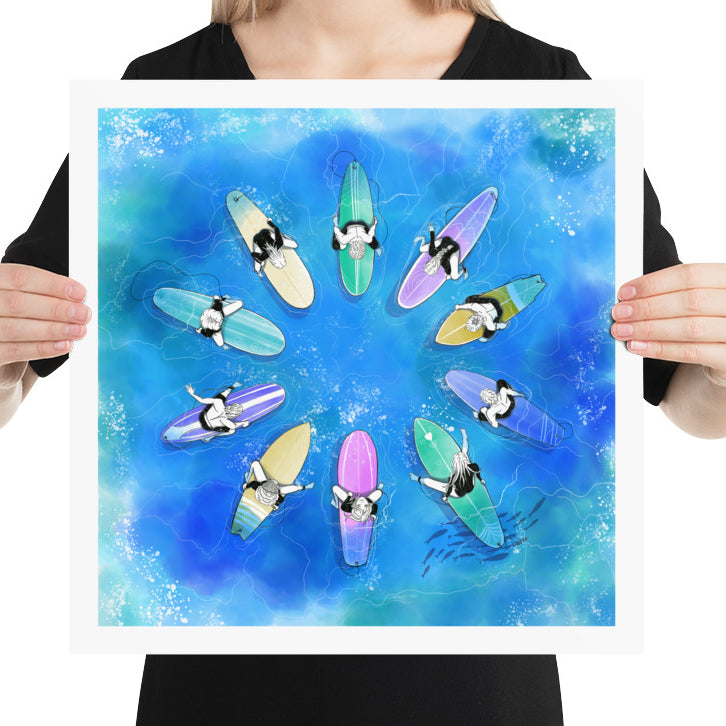Surf Art Print 40cm x 40cm