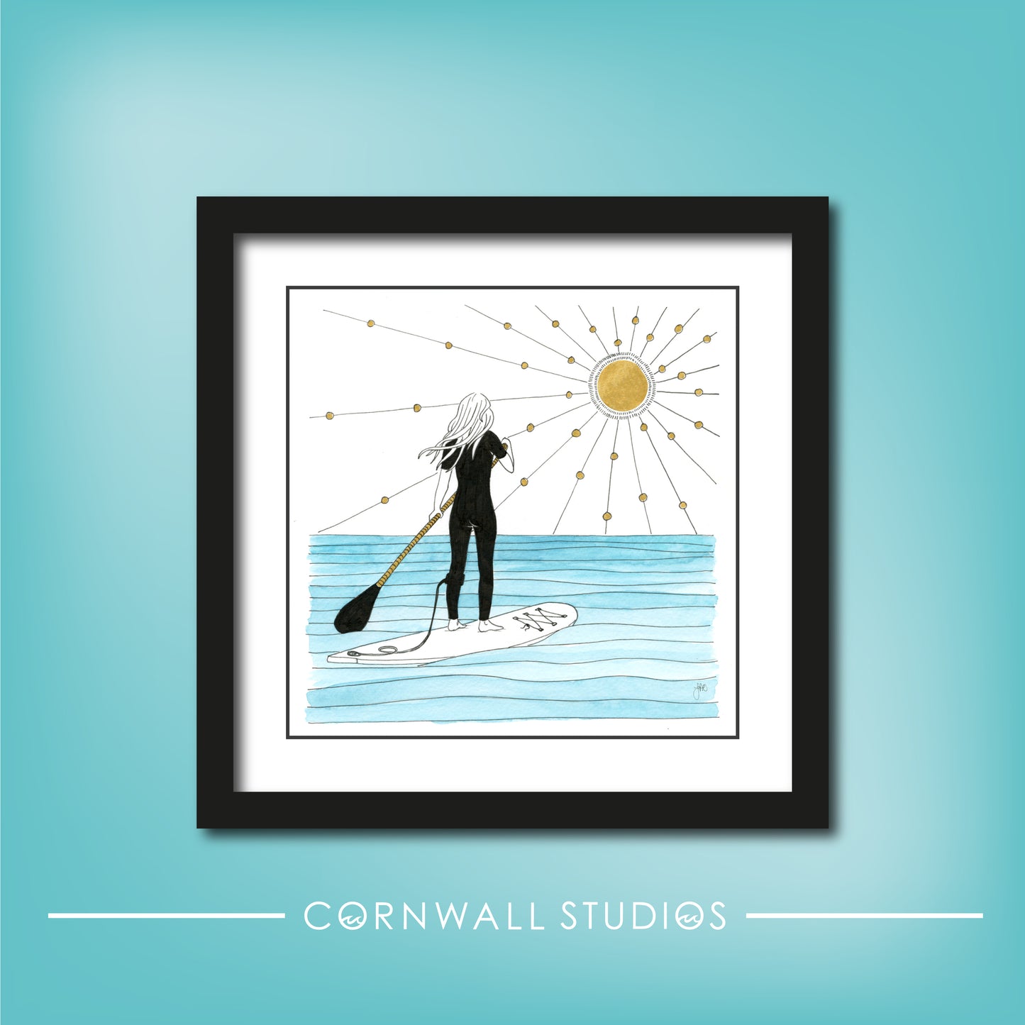 Paddle Out Giclee Art Print - Hand Finished