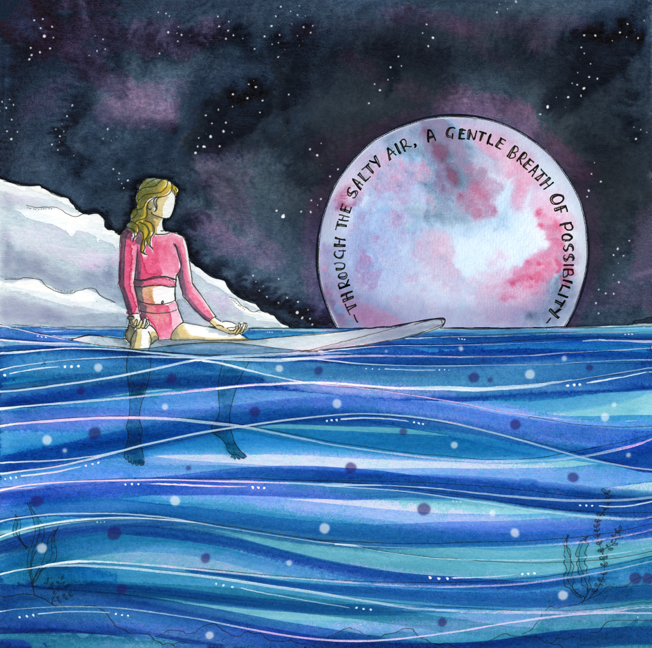 Full Moon Possibility Giclee Surf Art Print