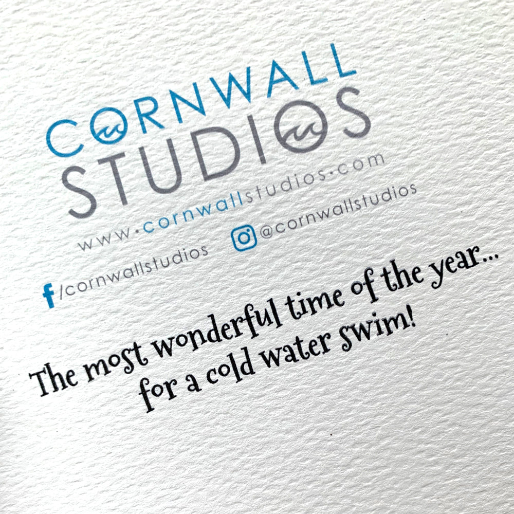 Wild Swimming Christmas Card Back