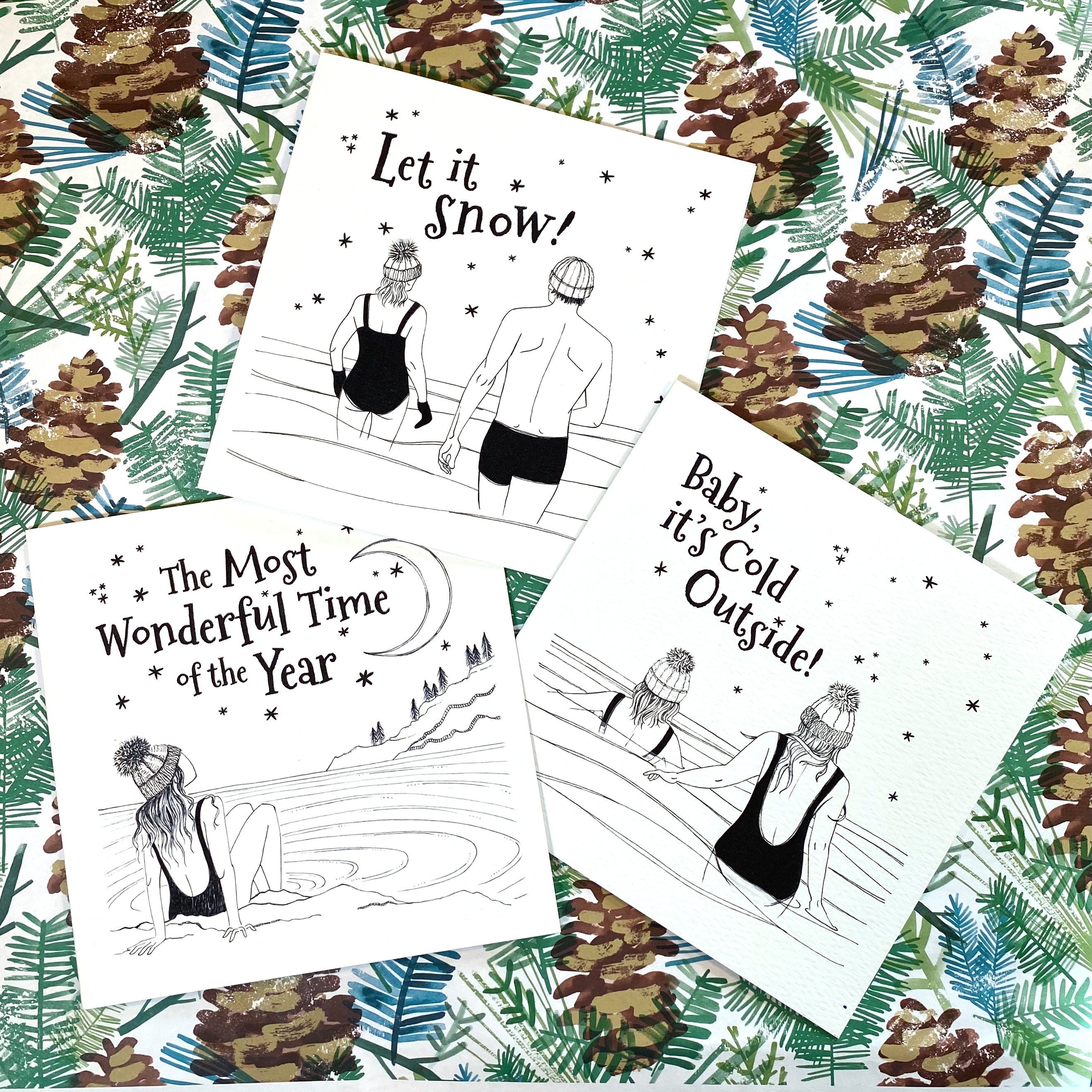 Cornwall Studios | Wild Swimming Christmas Cards