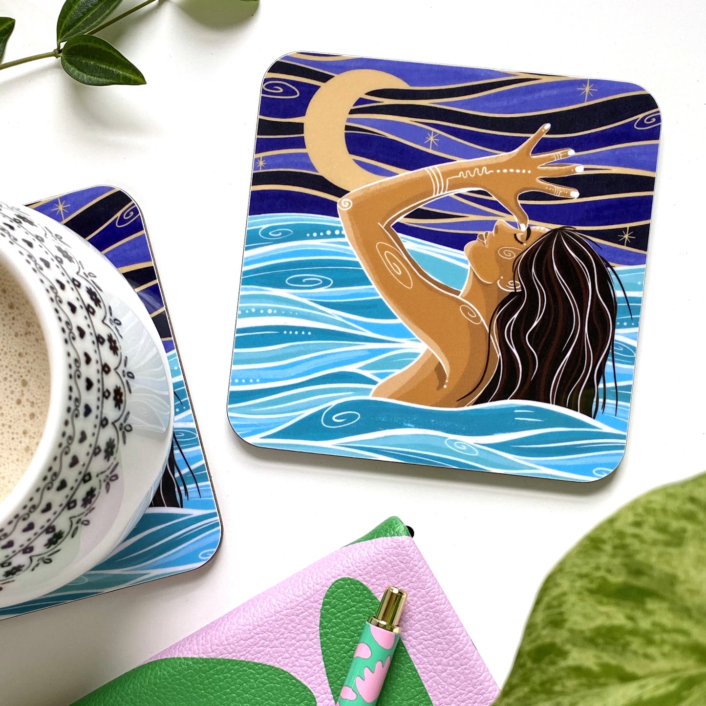 Cornwall Studios Awakening Seas Coaster - Sea Swimming Artwork