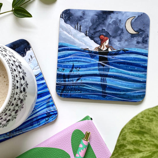 Wild Swimming Coaster - Crescent Moon Swim - Coastal design