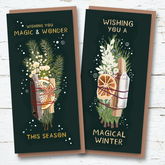 Smoke Sticks, Smudge Sticks Christmas Cards