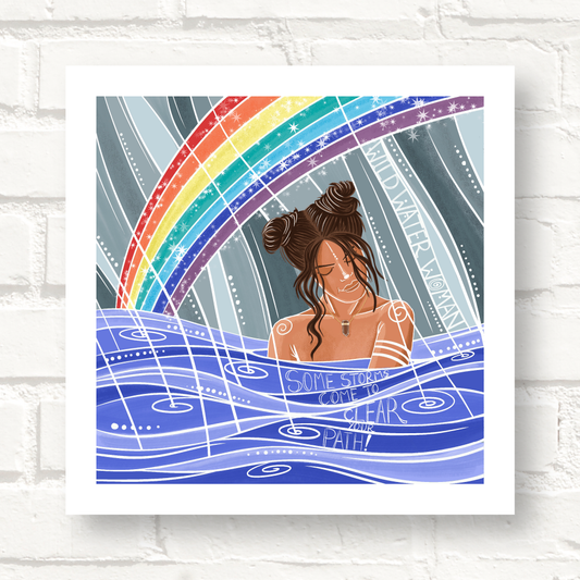 Cornwall Studios - Wild Swimming Art Print - Rainbows