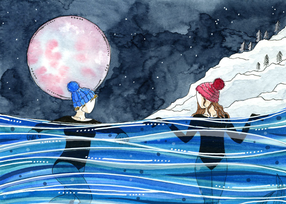 Full Moon Swim Wild Swimming with friends artwork
