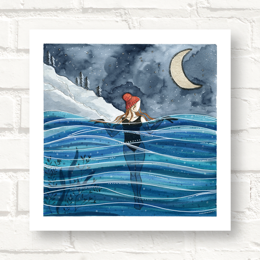 Cornwall Studios Wild Swimming print - Crescent Moon Swim
