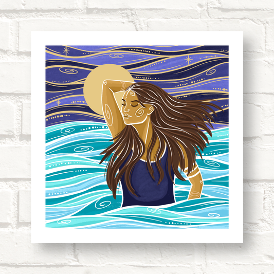 Cornwall Studios Sea Swimming Art Print - She Is The Ocean