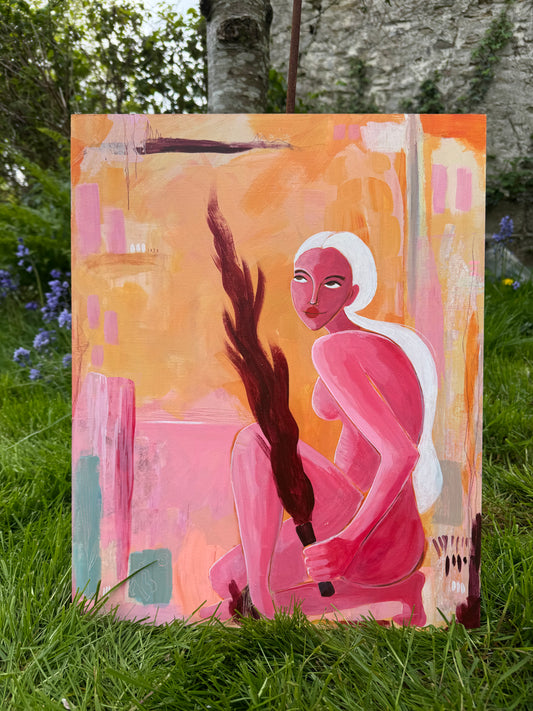 She of the Crimson Flame - Original Painting