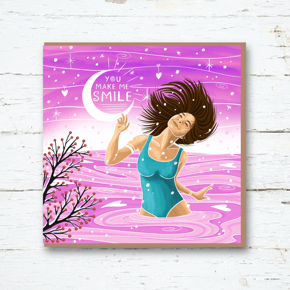 Cornwall Studios You Make Me Smile Greetings Card