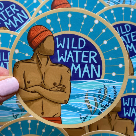 Cornwall Studios - Wild Water Man Wild Swimming Stickers