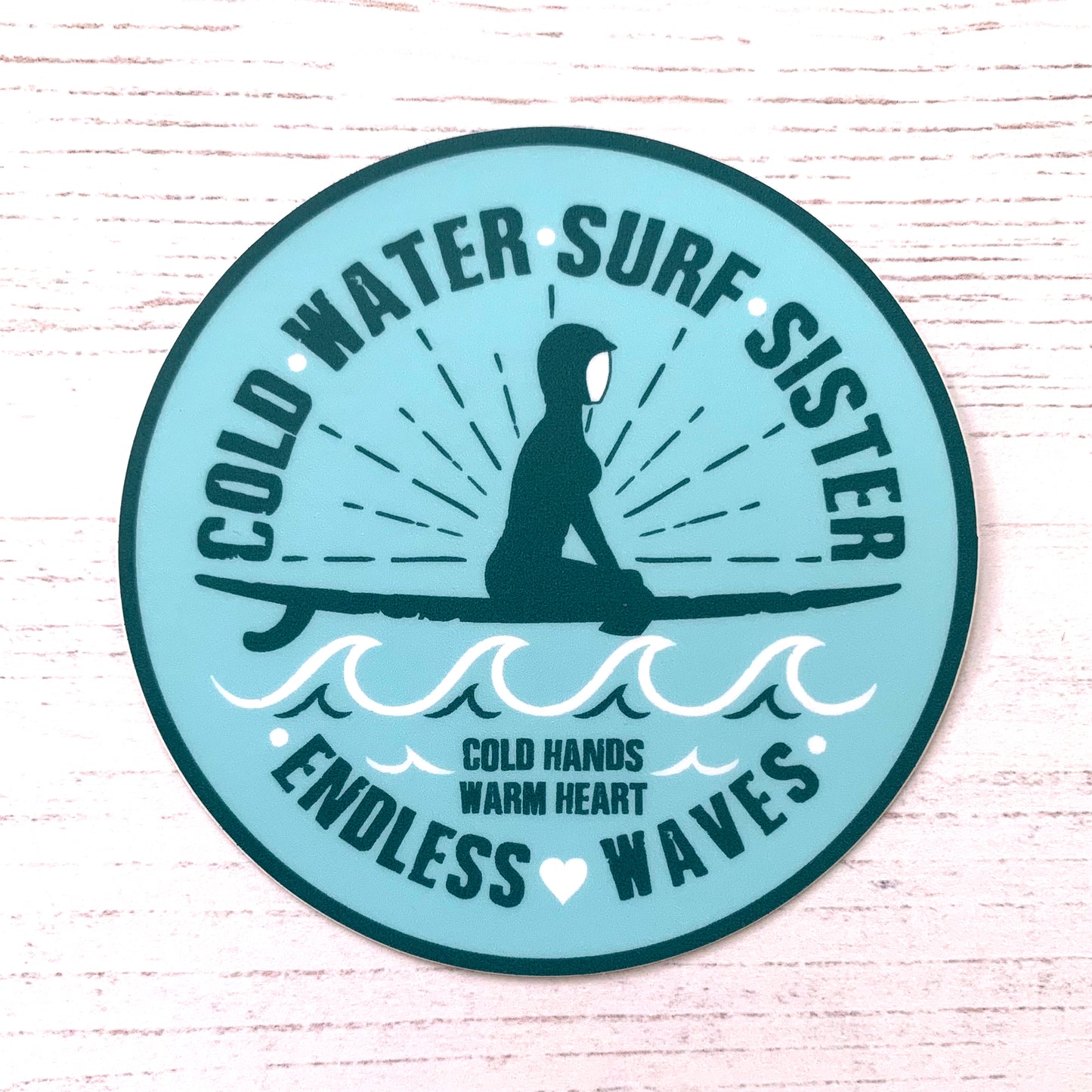 Cold Water Surf Sister Sticker