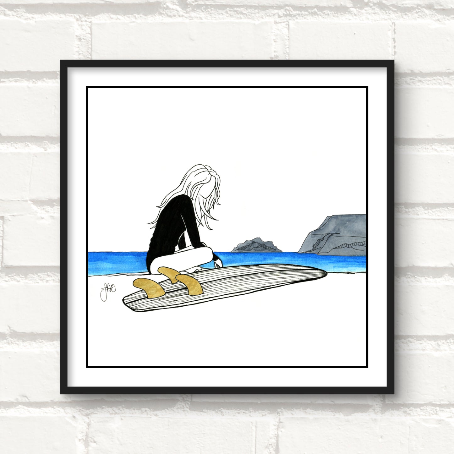 No Waves for Days Giclee Art Print - Hand Finished