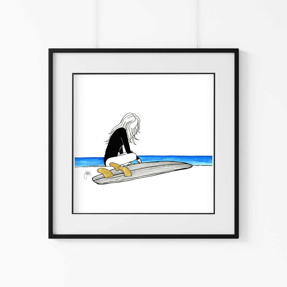 No Waves for Days Giclee Art Print - Hand Finished