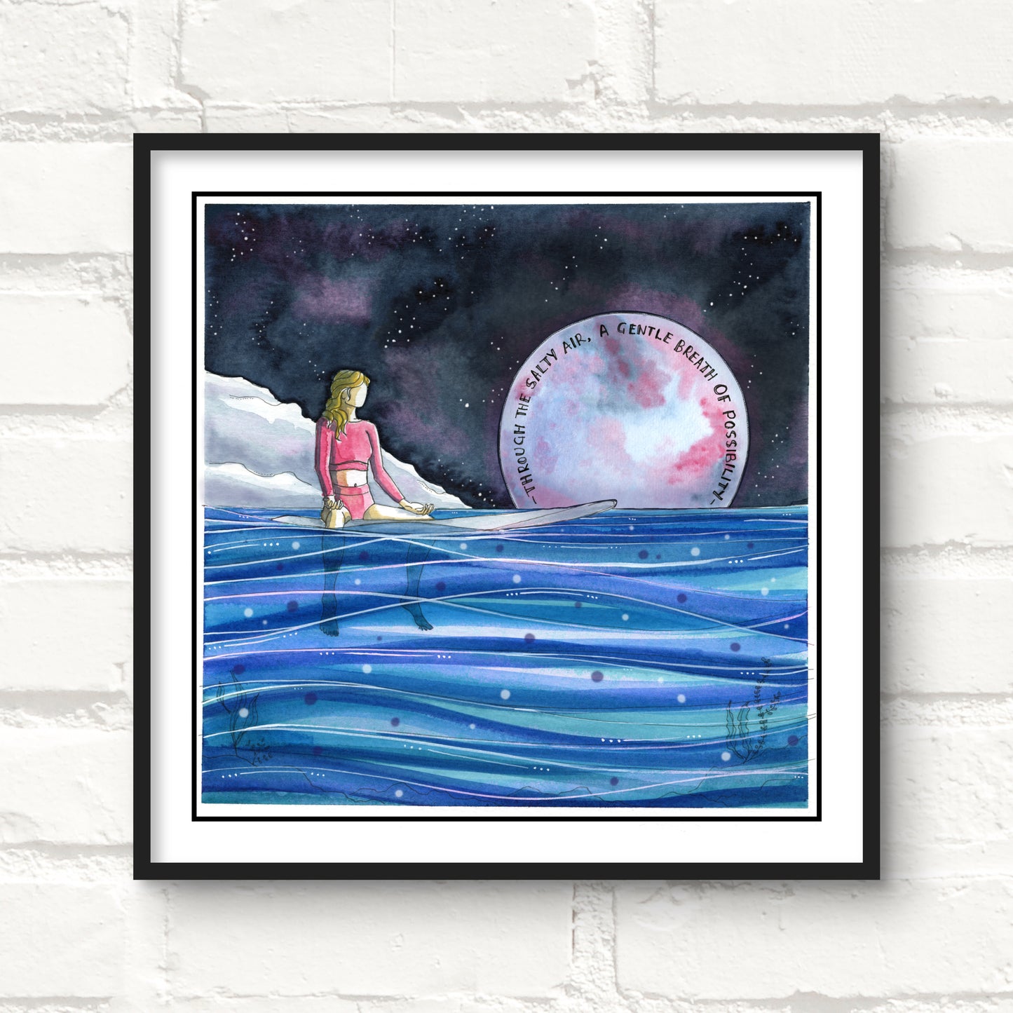 Full Moon Possibility Giclee Surf Art Print