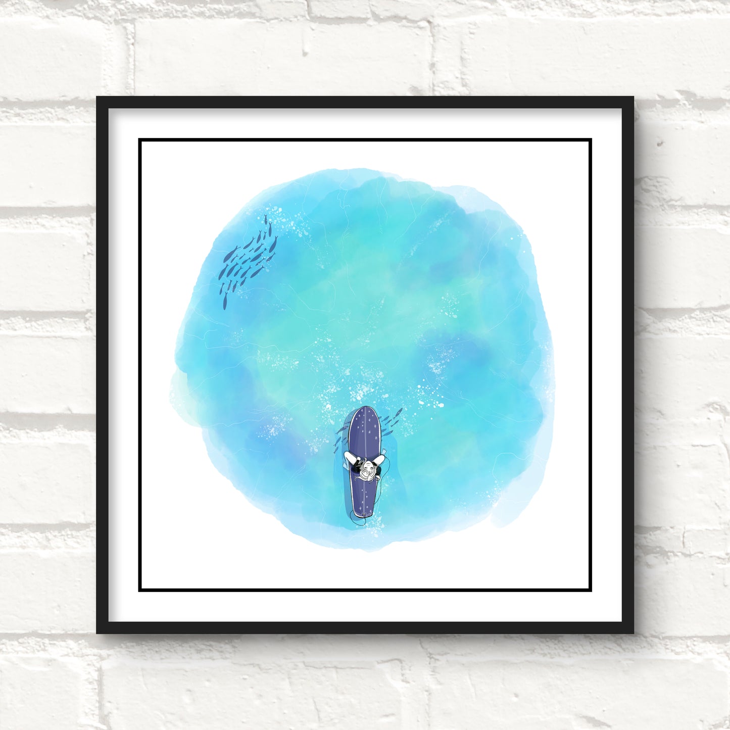 Solo Surf Giclee Art Print