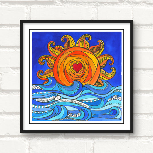 Sunshine Daze Giclee Art Print - Hand Finished