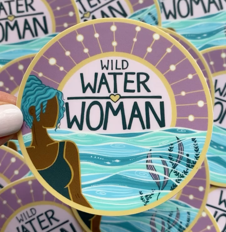 Wild Swimming Sticker - Purple