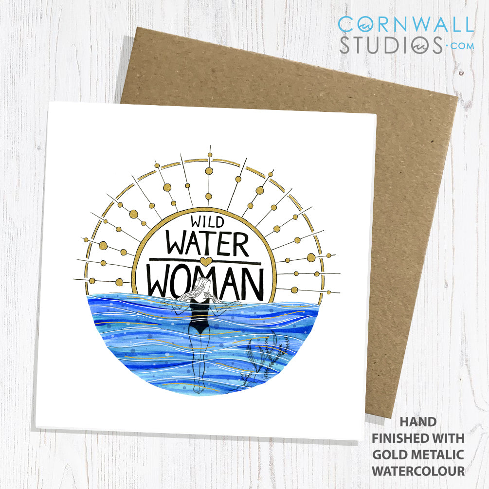 Wild Water Woman Greetings Card