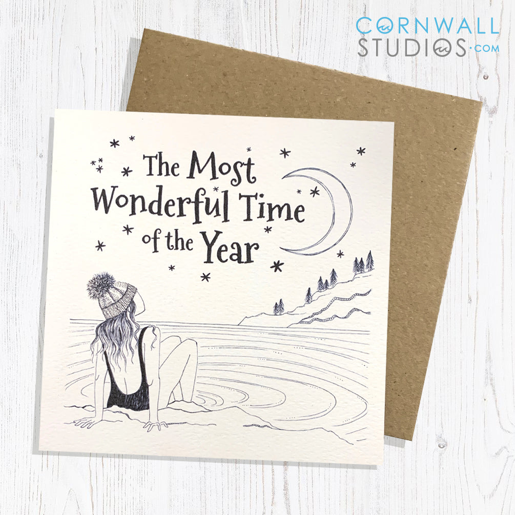Wild Swimming Christmas Card Front