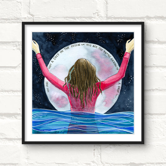 You Are The Ocean Giclee Art Print - Hand Finished